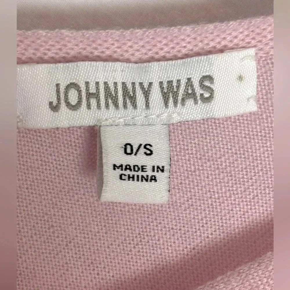 Johnny Was Beachy Boho Flowy Pale Pink Poncho - Picture 5 of 7
